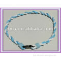 weave titanium rope necklace,nylon rope necklace for sport